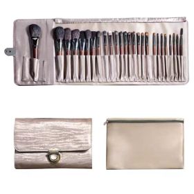 Makeup Brushes Set Foundation Blending Brush Face Powder Blush Concealers Eye Shadows Make Up Brushes Kit with Bag - 24pcs (Type: Makeup brushes 26pcs+champagne bag)