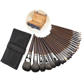 Makeup Brushes Set Foundation Blending Brush Face Powder Blush Concealers Eye Shadows Make Up Brushes Kit with Bag - 24pcs (Type: Makeup brushes 26pcs+wooden box)