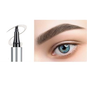 Simulation Four Claw Liquid Waterproof Eyebrow Pencil (Color: Dark brown)